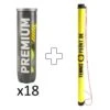Premium 18x 4 Ball Tube Plus Ball Tube -Tennis Equipment Store 0122000000 000