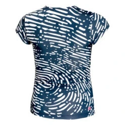 BIDI BADU Fingerprint Printed V-Neck T-Shirt Women 11 BIDI BADU Fingerprint Printed V-Neck T-Shirt Women -Tennis Equipment Store 01897000 0 2 1
