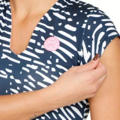 BIDI BADU Fingerprint Printed V-Neck T-Shirt Women 14 BIDI BADU Fingerprint Printed V-Neck T-Shirt Women -Tennis Equipment Store 01897000 0 5