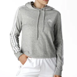 ADIDAS 3-Stripes FT Crop Hoody Women 8 ADIDAS 3-Stripes FT Crop Hoody Women -Tennis Equipment Store 15525000 10