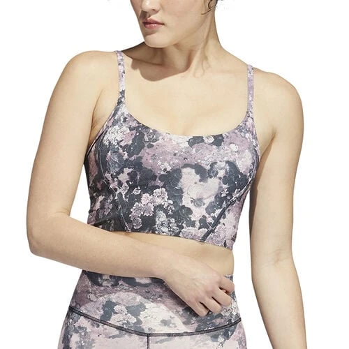 ADIDAS Yoga Light-Support Long Line All Over Print Sports Bras Women 5 ADIDAS Yoga Light-Support Long Line All Over Print Sports Bras Women - Image 3